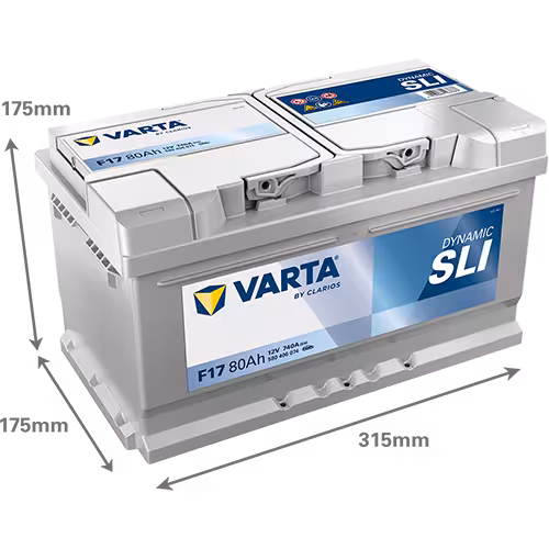 Varta Akü F17 12V 80 Ah Amper 740EN DYNAMIC SLI