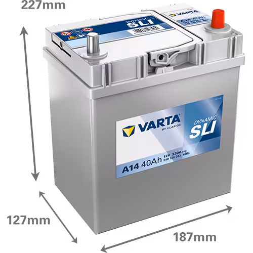 Varta Akü A14 12V 40 Ah Amper 330EN DYNAMIC SLI
