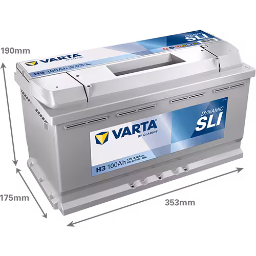 Varta Akü H3 12V 100 Ah Amper 830EN DYNAMIC SLI