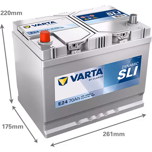 Varta Akü E24 12V 70 Ah Amper 630EN DYNAMIC SLI