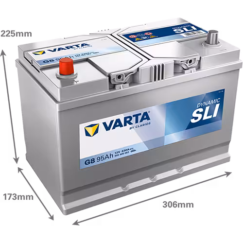Varta Akü G8 12V 95 Ah Amper 830EN DYNAMIC SLI