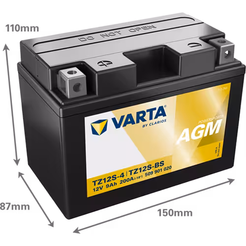 Varta Akü TZ12S BS 12V 9 Ah Amper POWERSPORTS AGM