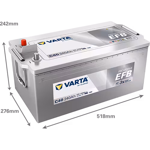 Varta Akü C40 12V 240 Ah Amper 1200EN PROMOTIVE SLI