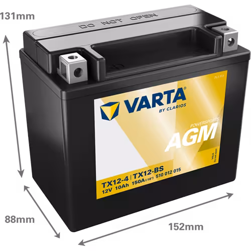 Varta Akü TX 12 BS 12V 10 Ah Amper POWERSPORTS AGM