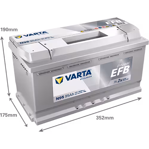 Varta Akü N95 12V 95 Ah Amper 850EN DYNAMIC EFB Start-Stop